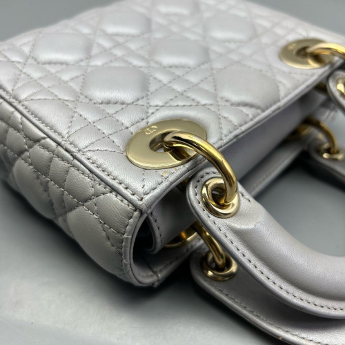 Dior Mini Lady Dior Calfskin Grey Dior Mini Lady Dior Calfskin Grey
