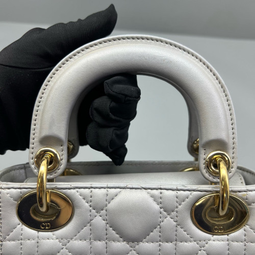 Dior Mini Lady Dior Calfskin Grey Dior Mini Lady Dior Calfskin Grey