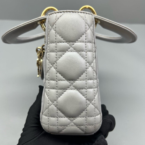 Dior Mini Lady Dior Calfskin Grey Dior Mini Lady Dior Calfskin Grey