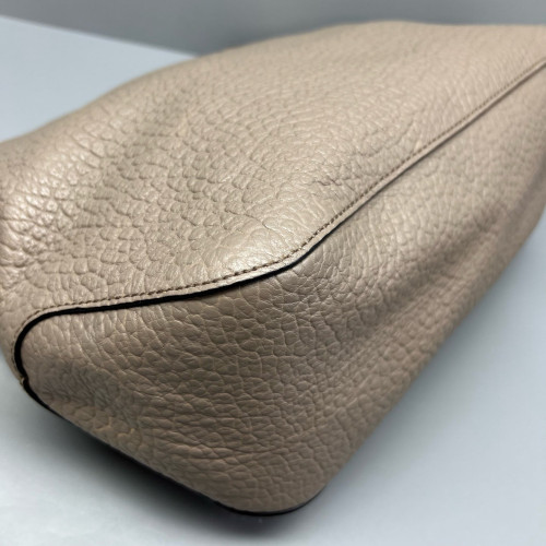 Burberry Hobo Grained Calfskin Grey