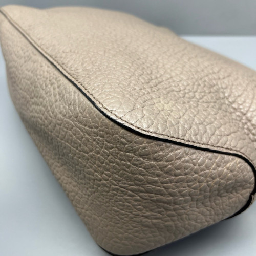 Burberry Hobo Grained Calfskin Grey