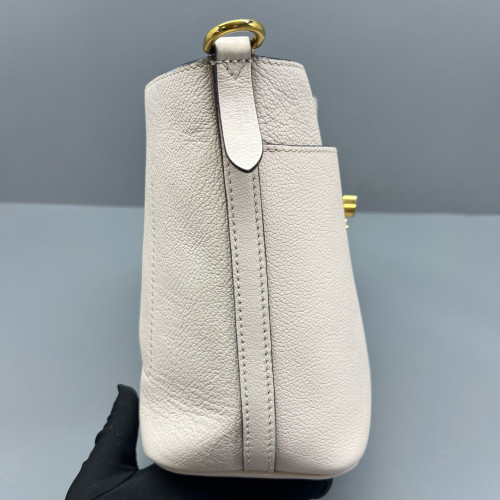 Louis Vuitton Lock And Walk Bucket Calfskin White