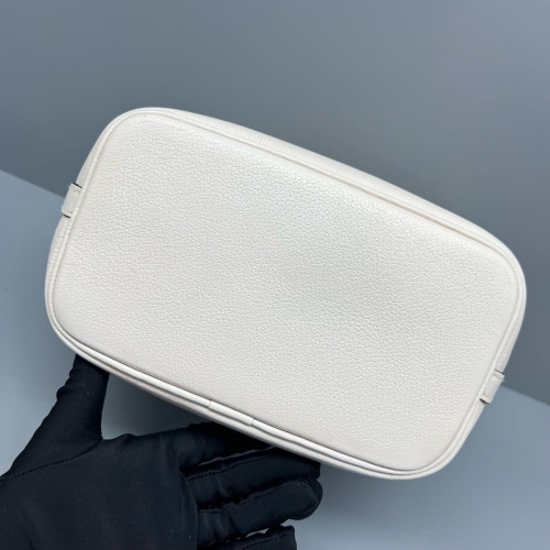 Louis Vuitton Lock And Walk Bucket Calfskin White