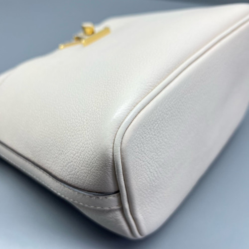 Louis Vuitton Lock And Walk Bucket Calfskin White