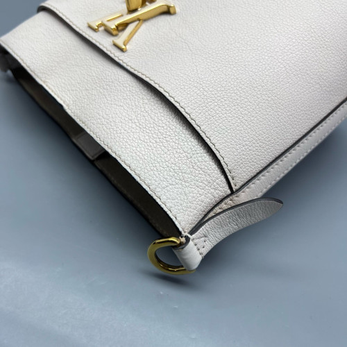 Louis Vuitton Lock And Walk Bucket Calfskin White