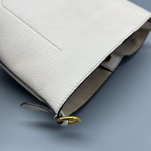Louis Vuitton Lock And Walk Bucket Calfskin White