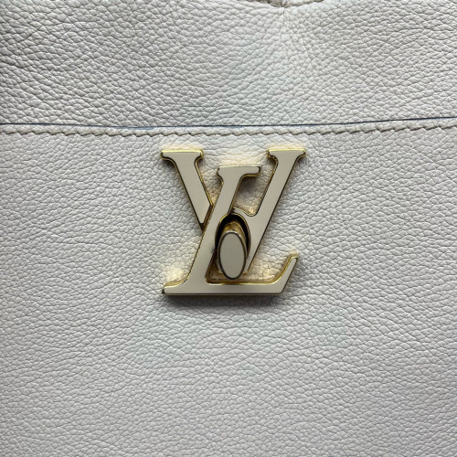 Louis Vuitton Lock And Walk Bucket Calfskin White