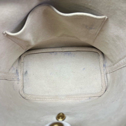 Louis Vuitton Lock And Walk Bucket Calfskin White