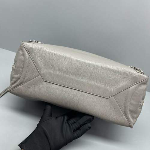 Balenciaga Tote Bag Grained Calfskin Grey