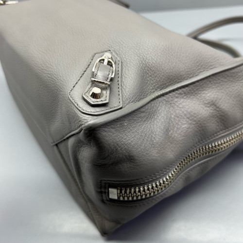 Balenciaga Tote Bag Grained Calfskin Grey