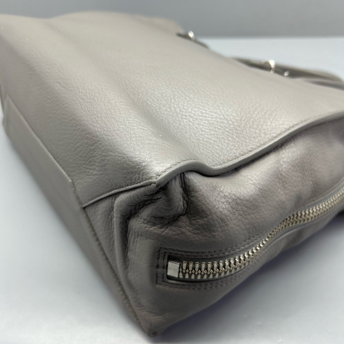 Balenciaga Tote Bag Grained Calfskin Grey