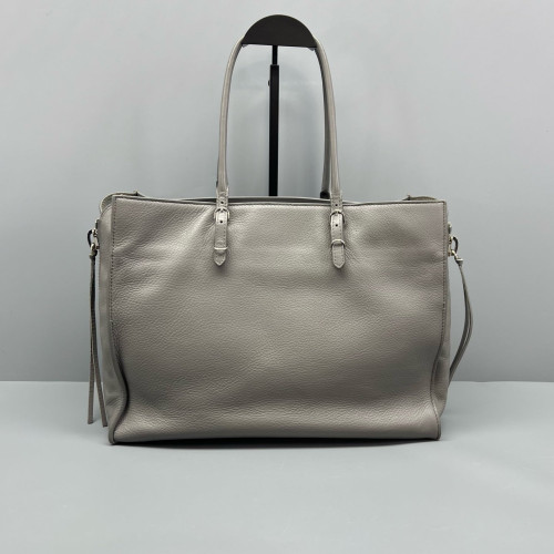 Balenciaga Tote Bag Grained Calfskin Grey