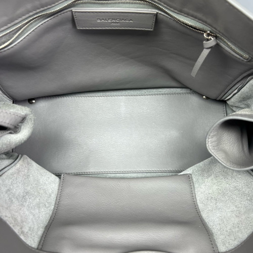 Balenciaga Tote Bag Grained Calfskin Grey