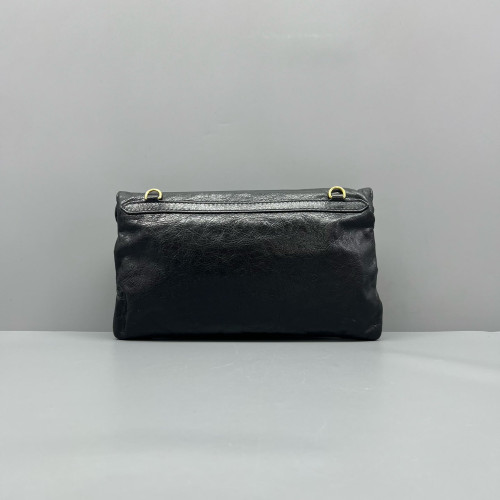 Balenciaga Giant 12 Envelope Clutch Corssbody Bag Arena Lambskin Black