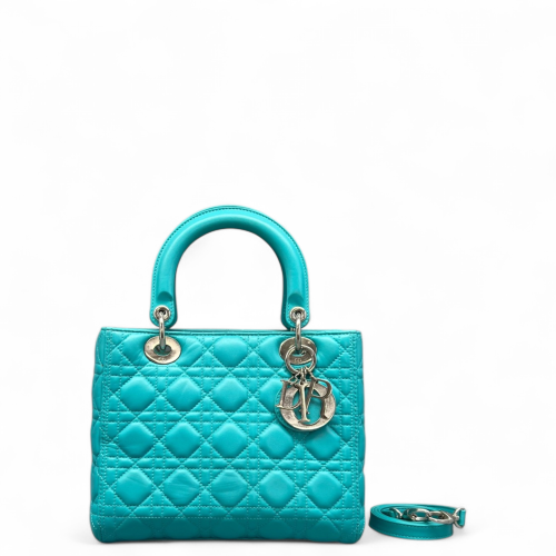 Dior Medium Lady Dior Calfskin Teal
