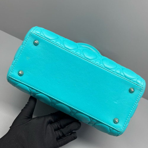 Dior Medium Lady Dior Calfskin Teal