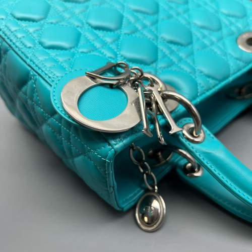 Dior Medium Lady Dior Calfskin Teal