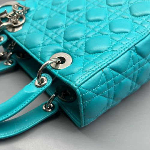 Dior Medium Lady Dior Calfskin Teal