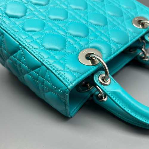 Dior Medium Lady Dior Calfskin Teal