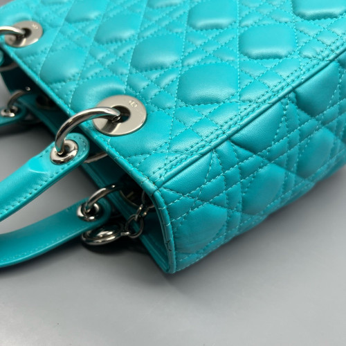 Dior Medium Lady Dior Calfskin Teal
