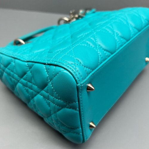 Dior Medium Lady Dior Calfskin Teal
