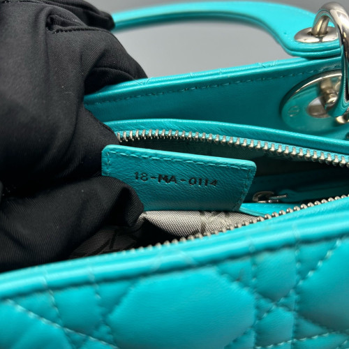 Dior Medium Lady Dior Calfskin Teal