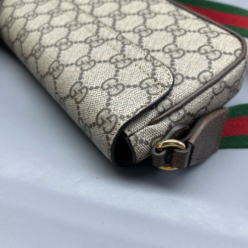 Gucci Mini Ophidia Envelope Shoulder Bag GG Supreme Monogram Beige Ebony