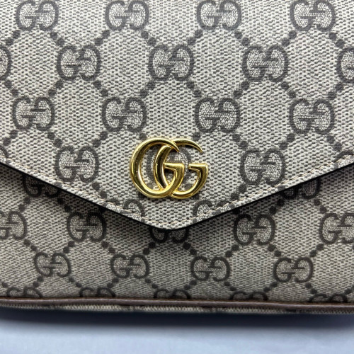 Gucci Mini Ophidia Envelope Shoulder Bag GG Supreme Monogram Beige Ebony