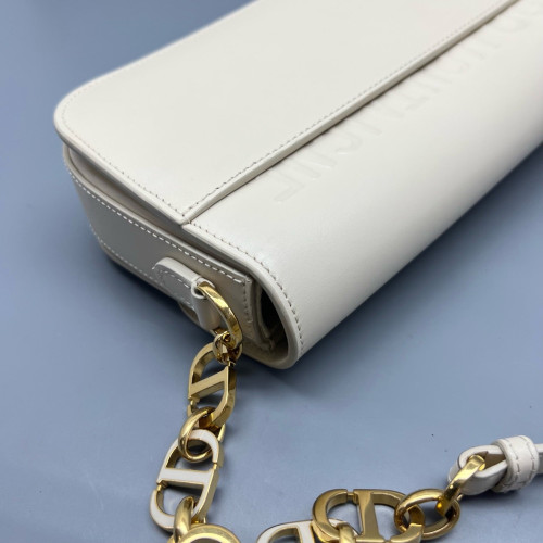 Dior Shoulder Bag Calfskin White Dior Shoulder Bag Calfskin White