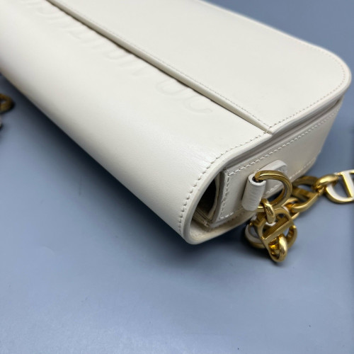 Dior Shoulder Bag Calfskin White Dior Shoulder Bag Calfskin White