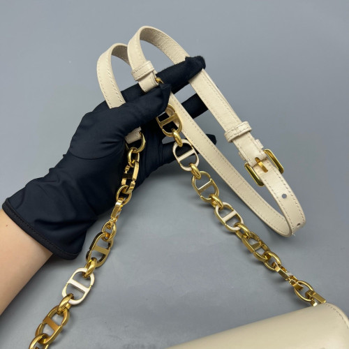 Dior Shoulder Bag Calfskin White Dior Shoulder Bag Calfskin White
