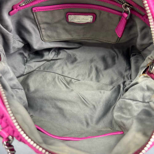 Miu Miu Shoulder Bag Crumpled Lambskin Fuchsia