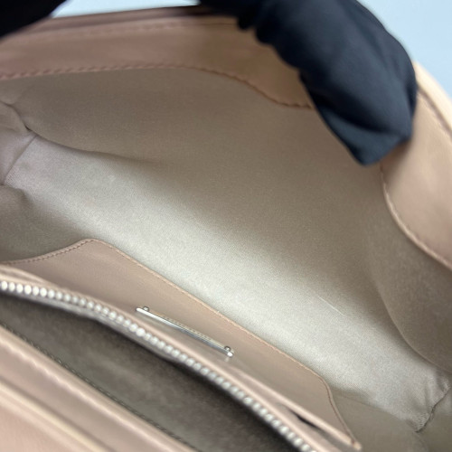 Miu Miu Shoulder Bag Crumpled Lambskin Natural Tan