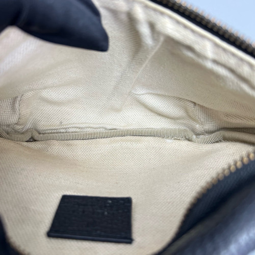 Gucci Web Bumbag Grained Calfskin Black