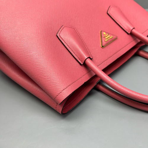 Prada Medium Double Bag Saffiano Calfskin Fuchsia