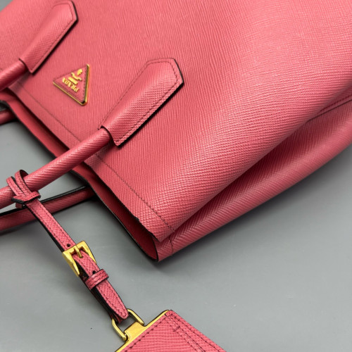 Prada Medium Double Bag Saffiano Calfskin Fuchsia