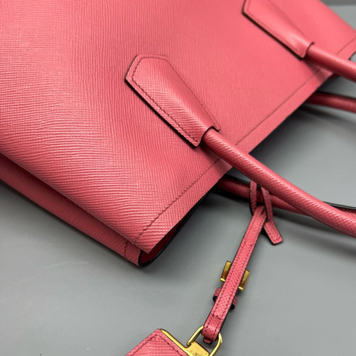 Prada Medium Double Bag Saffiano Calfskin Fuchsia
