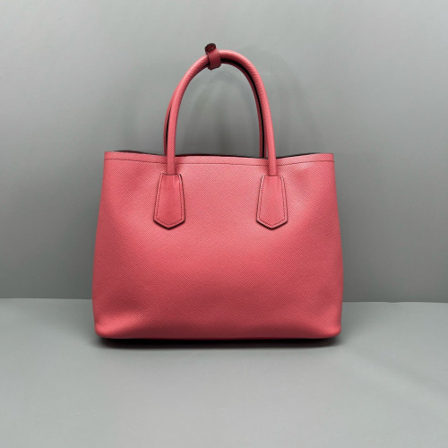 Prada Medium Double Bag Saffiano Calfskin Fuchsia