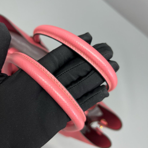 Prada Medium Double Bag Saffiano Calfskin Fuchsia