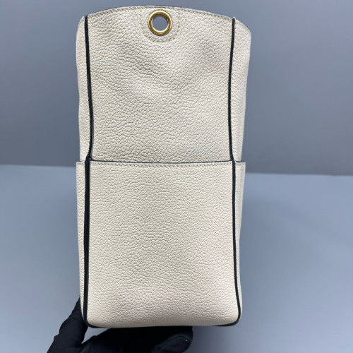 Celine Sangle Small Bucket Bag Calfskin White