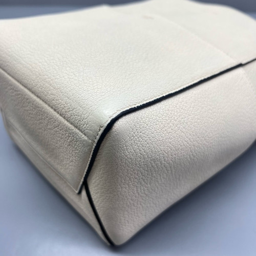 Celine Sangle Small Bucket Bag Calfskin White