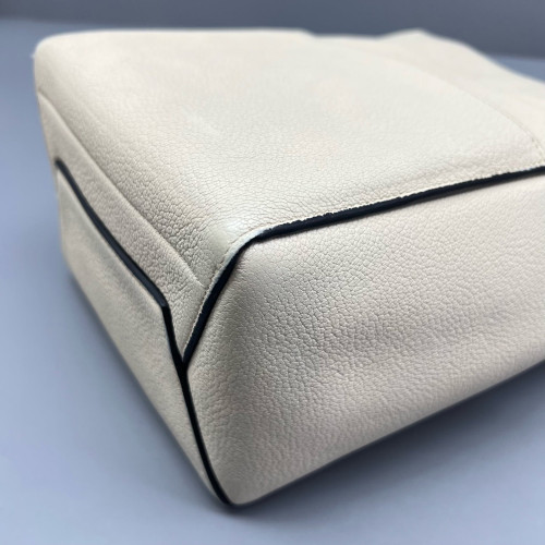 Celine Sangle Small Bucket Bag Calfskin White