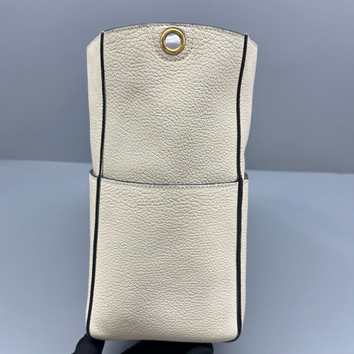 Celine Sangle Small Bucket Bag Calfskin White