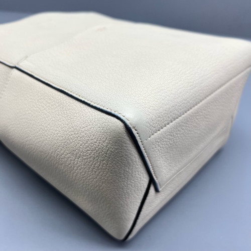 Celine Sangle Small Bucket Bag Calfskin White