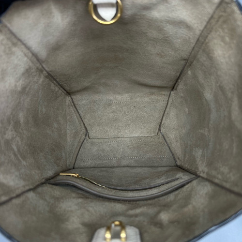 Celine Sangle Small Bucket Bag Calfskin White