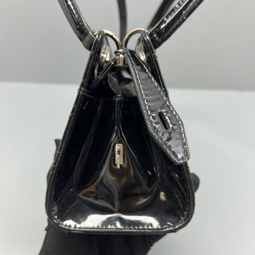 Dior Handbag Patent Calfskin Black