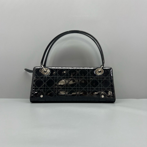 Dior Handbag Patent Calfskin Black