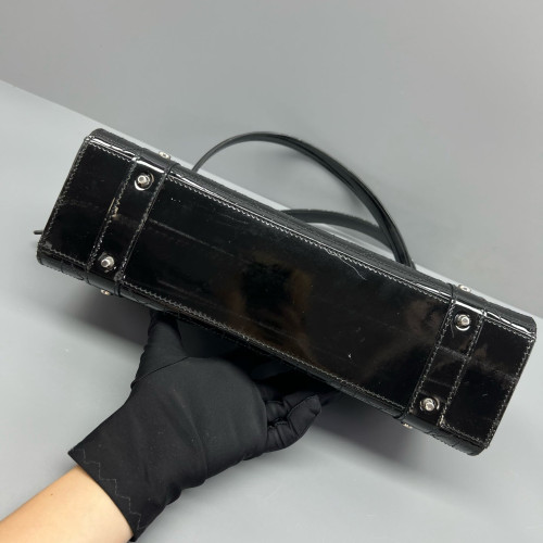 Dior Handbag Patent Calfskin Black