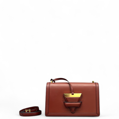 Loewe Medium Barcelona Shoulder Calfskin Brick Red