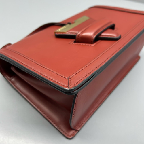 Loewe Medium Barcelona Shoulder Calfskin Brick Red